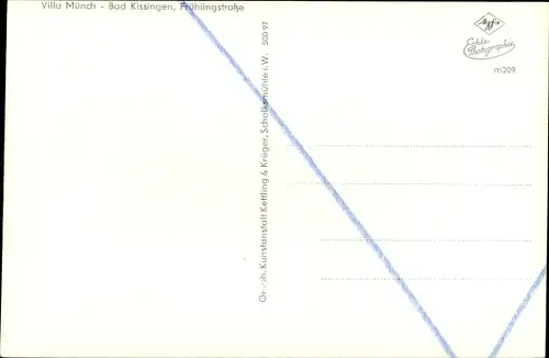 Ak Bad Kissingen Unterfranken Bayern, Villa Münch, Frühlingstraße