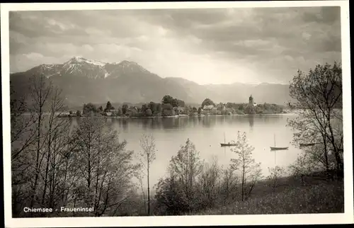 Ak Fraueninsel Chiemsee Oberbayern, Gesamtansicht