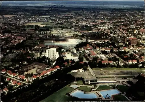 Ak Delmenhorst in Oldenburg, Fliegeraufnahme