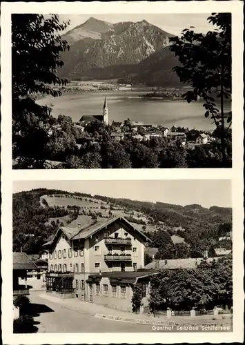 Ak Schliersee in Oberbayern, Gasthof "Seerose", Teilansicht