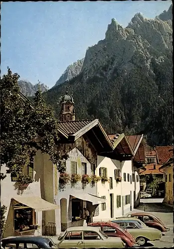 Ak Mittenwald in Oberbayern, Im Gries, Autos, Viererspitze