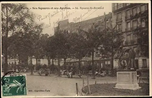 Ak Paris XVIII. Arrondissement Buttes-Montmartre, Square St. Bernard