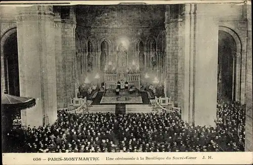 Ak Paris XVIII. Arrondissement Buttes-Montmartre, Une ceremonie a la Basilique du Sacre Coeur
