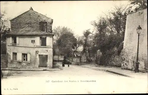 Ak Paris XVIII. Arrondissement Buttes-Montmartre, Carrefour des Saules