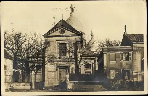 Ak Paris XVIII. Arrondissement Buttes-Montmartre, Stadtansicht, Kirche