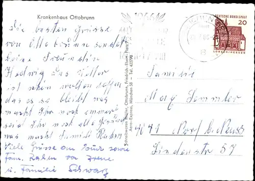 Ak Ottobrunn in Oberbayern, Krankenhaus