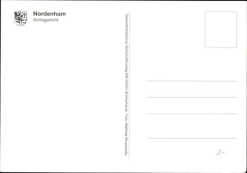 Ak Nordenham in Oldenburg Niedersachsen, Amtsgericht