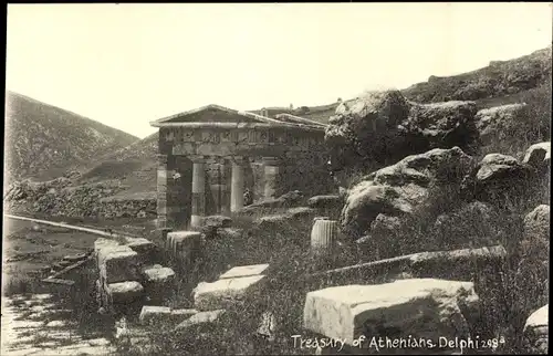 Ak Athen Griechenland, Treasury of Athenians Delphi, Schatzkammer