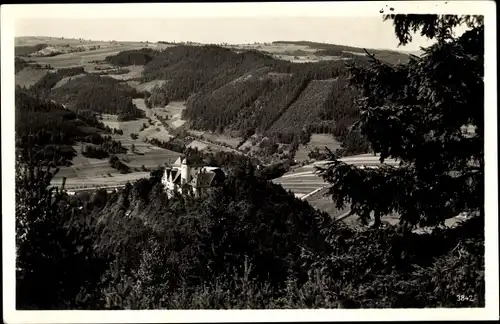 Ak Bad Leutenberg Thüringen, Panorama, Friedensburg