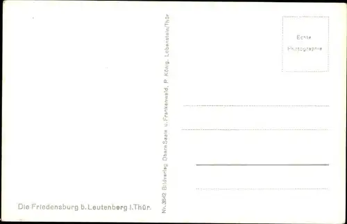 Ak Bad Leutenberg Thüringen, Panorama, Friedensburg