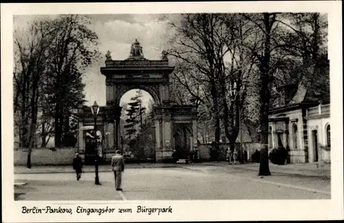 Ak Berlin Pankow, Eingangstor zum Bürgerpark