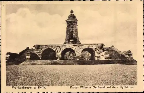 Ak Steinthaleben Kyffhäuserland in Thüringen, Kyffhäuser, Kaiser Wilhelm Denkmal