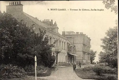 Ak Mont Cassel Nord, Terrasse du Chateau, Jardin Anglais