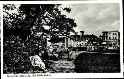 Ak Nordseebad Norderney Ostfriesland, am Kurhausplatz