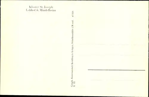 Ak Lohhof Mindelheim im Unterallgäu, Kloster Sankt Joseph, Panorama