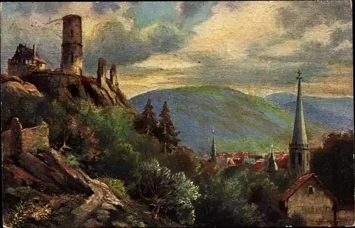 Künstler Ak Bürger, W., Bad Godesberg Bonn am Rhein, Godesburg