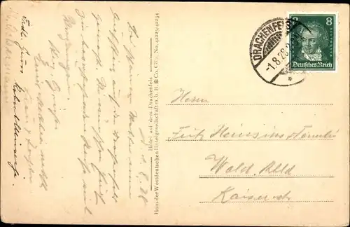 Ak Nonnenwerth Remagen am Rhein, Drachenfels, Panorama