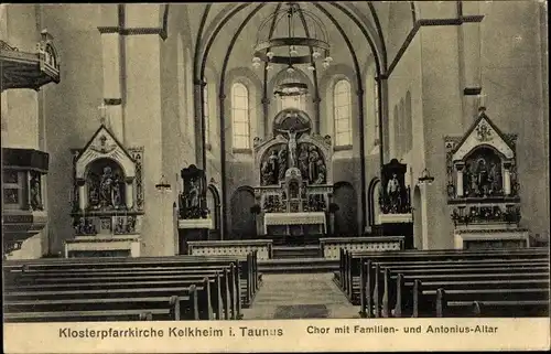 Ak Kelkheim im Taunus, Klosterpfarrkirche, Chor mit Familien- u. Antonius-Altar