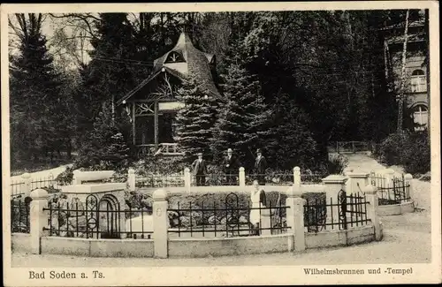 Ak Bad Soden am Taunus Hessen, Wilhelmsbrunnen und Tempel