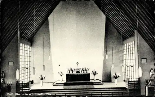 Ak Wilsenroth Dornburg im Westerwald Hessen, Katholische Kirche, Innenansicht