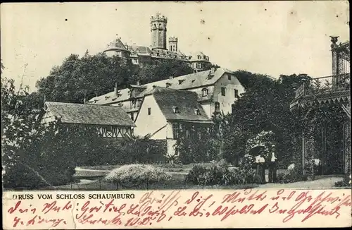 Ak Balduinstein an der Lahn, Schloss Schaumburg