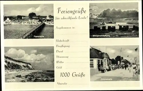 Ak Ostseebad Dahme in Holstein, Panorama, Morgenstimmung, Steilufer, Promenade