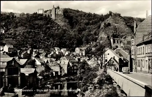 Ak Idar Oberstein an der Nahe, Schloss, Felsenkirche