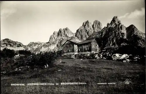 Ak Dachstein Steiermark, Berghütte, Bischofsmütze