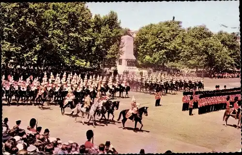 Ak London City England, Trooping the Colour, Horseguards Parade