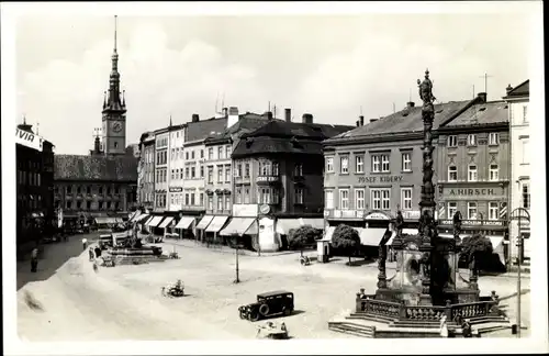 Ak Olomouc Olmütz Stadt, Wilsonovo nam., Auto, Kirche, Hotel