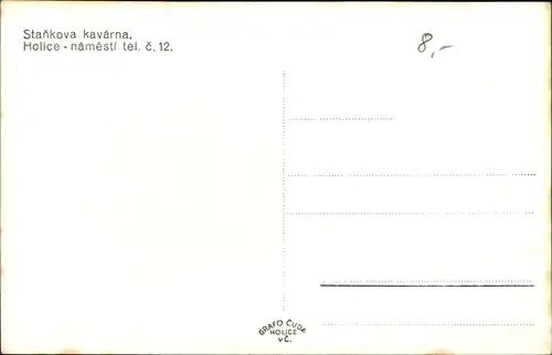 Ak Holice v Čechách Holitz Region Pardubice, Stankova kavarna, Innenansicht