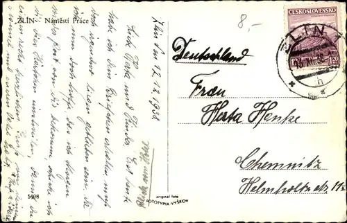 Ak Zlín Gottwaldov in Mähren Region Zlin, Namesti Prace