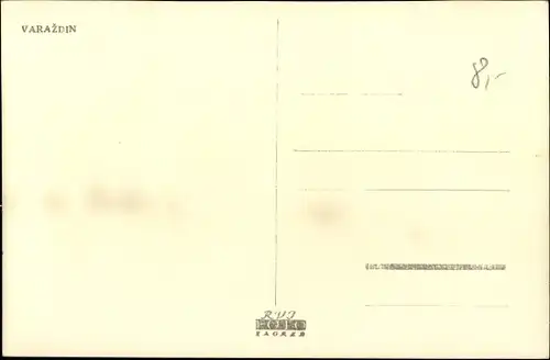 Ak Varaždin Kroatien, Straßenpartie, Passanten