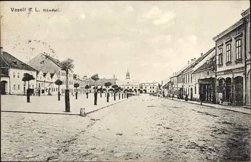 Ak Veselí nad Lužnicí Wesseli an der Lainsitz Reg. Südböhmen, Namesti, Marktplatz