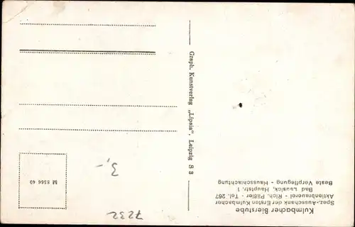Ak Bad Lausick in Sachsen, Kulmbacher Bierstube, Hauptstraße 1, Innenansicht