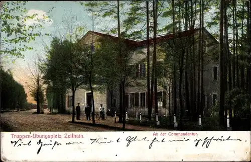 Ak Zeithain in Sachsen, Truppenübungsplatz, Kommandantur