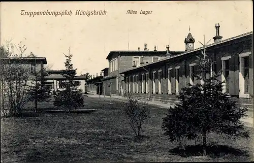 Ak Königsbrück in der Oberlausitz, Truppenübungsplatz, Altes Lager