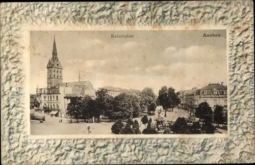 Passepartout Ak Aachen in Nordrhein Westfalen, Kaiserplatz