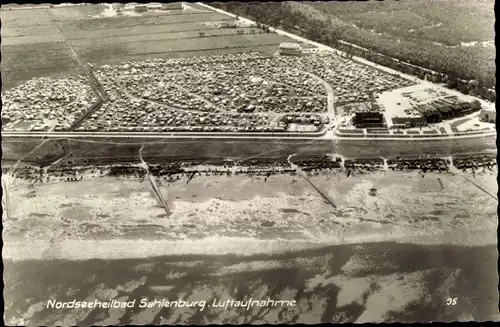 Ak Sahlenburg Cuxhaven in Niedersachsen, Luftaufnahme
