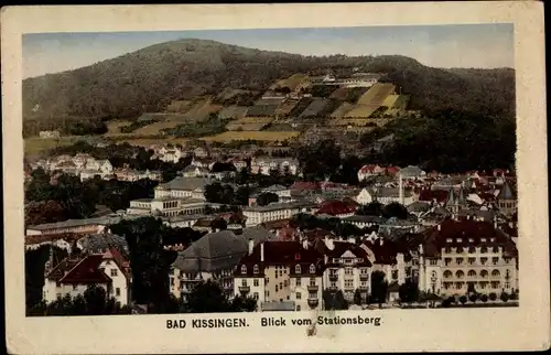 Ak Bad Kissingen Unterfranken Bayern, Blick vom Stationsberg