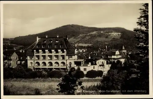 Ak Bad Kissingen Unterfranken Bayern, Rhön-Sanatorium mit dem Altenberg
