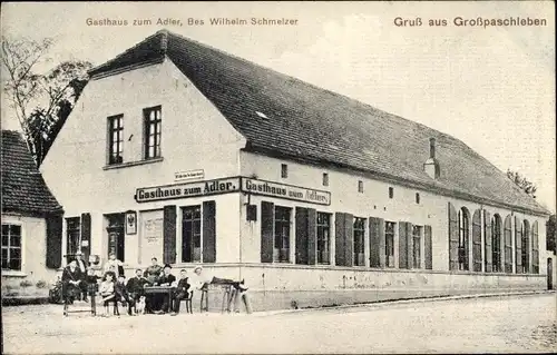 Ak Großpaschleben Osternienburger Land, Gasthaus zum Adler