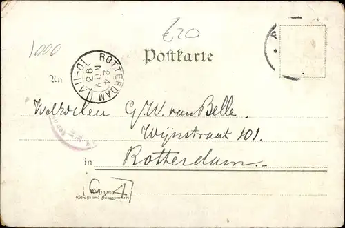 Vorläufer Litho Berlin Mitte, Monopol Hotel, Untern den Linden, Bahnhof Friedrichstraße, 1893