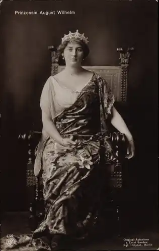 Ak Alexandra Victoria, Prinzessin August Wilhelm von Preußen, NPG 4729