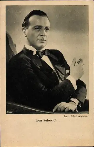 Ak Schauspieler Ivan Petrovich, Portrait, Anzug