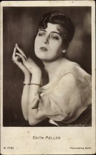 Ak Schauspielerin Edith Meller, Portrait