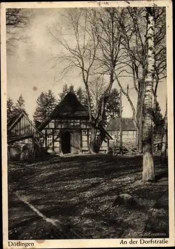 Ak Dötlingen in Oldenburg, An der Dorfstraße