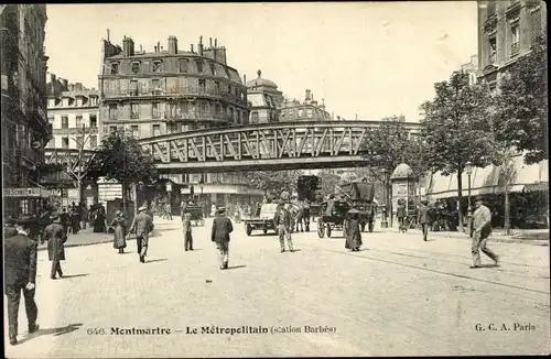 Ak Paris XVIII. Arrondissement Buttes-Montmartre, Le Metropolitain