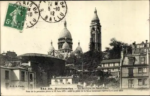 Ak Paris XVIII. Arrondissement Buttes-Montmartre, La Basilique du Sacre Coeur