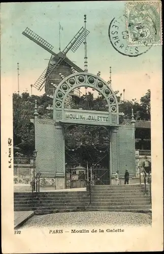 Ak Paris XVIII. Buttes Montmartre, Le Moulin de la Galette